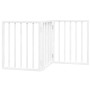 Folding dog gate with 3 panels, made of white poplar wood, 150cm. by , Dog kennels and fences - Ref: Foro24-352180, Price: 36...