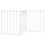 Folding dog gate with 3 panels, made of white poplar wood, 150cm. by , Dog kennels and fences - Ref: Foro24-352180, Price: 36...