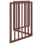 Folding dog gate with 3 panels made of brown poplar wood, 150cm. by , Dog kennels and fences - Ref: Foro24-352196, Price: 35,...