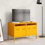 Mueble TV acero laminado en frío amarillo mostaza 68x39x43,5 cm de , Muebles TV - Ref: Foro24-851235, Precio: 137,99 €, Descu...