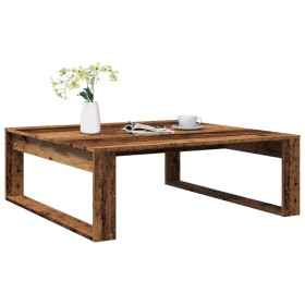 Aged engineered wood coffee table 100x100x35 cm