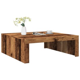 Aged engineered wood coffee table 100x100x35 cm