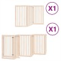 Folding dog gate with 9 panels made of poplar wood, 450 cm. by , Dog kennels and fences - Ref: Foro24-3155644, Price: 166,00 ...