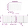 Faltbare Hundetür mit 9 Paneelen aus Pappelholz, 450 cm. von , Hundehütten und Zäune - Ref: Foro24-3155644, Preis: 166,00 €, ...