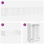 Folding dog gate with 15 panels, white poplar wood, 750 cm. by , Dog kennels and fences - Ref: Foro24-3155652, Price: 301,12 ...