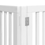 Folding dog gate, 9-panel white poplar wood, 450cm by , Dog kennels and fences - Ref: Foro24-3155650, Price: 189,06 €, Discou...