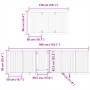 Folding dog gate, 9-panel white poplar wood, 450cm by , Dog kennels and fences - Ref: Foro24-3155650, Price: 189,06 €, Discou...