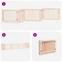 Puerta para perros plegable 6 paneles madera de álamo 480 cm de , Casetas y cercados para perros - Ref: Foro24-3155665, Preci...