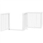 Folding dog gate 8 panels white poplar wood 640 cm by , Dog kennels and fences - Ref: Foro24-3155678, Price: 233,11 €, Discou...