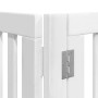 Folding dog gate 8 panels white poplar wood 640 cm by , Dog kennels and fences - Ref: Foro24-3155678, Price: 233,11 €, Discou...