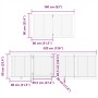 Folding dog gate 8 panels white poplar wood 640 cm by , Dog kennels and fences - Ref: Foro24-3155678, Price: 233,11 €, Discou...