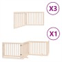 Folding dog gate with 10 panels made of poplar wood, 800 cm. by , Dog kennels and fences - Ref: Foro24-3155667, Price: 200,78...