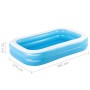 Bestway Rectangular family inflatable pool blue white 262x175x51cm by Bestway, Swimming pools - Ref: Foro24-92107, Price: 43,...