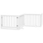 Folding dog gate 6 panels white poplar wood 480 cm by , Dog kennels and fences - Ref: Foro24-3155673, Price: 139,40 €, Discou...