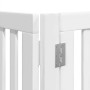 Folding dog gate 6 panels white poplar wood 480 cm by , Dog kennels and fences - Ref: Foro24-3155673, Price: 139,40 €, Discou...