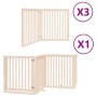 Folding dog gate with 10 panels made of poplar wood, 800 cm. by , Dog kennels and fences - Ref: Foro24-3155671, Price: 248,62...