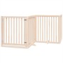 Folding dog gate with 10 panels made of poplar wood, 800 cm. by , Dog kennels and fences - Ref: Foro24-3155671, Price: 248,62...