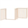 Folding dog gate with 10 panels made of poplar wood, 800 cm. by , Dog kennels and fences - Ref: Foro24-3155671, Price: 248,62...