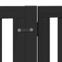 Folding dog gate 8 panels black poplar wood 640 cm by , Dog kennels and fences - Ref: Foro24-3155686, Price: 238,68 €, Discou...