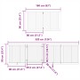 Folding dog gate 8 panels black poplar wood 640 cm by , Dog kennels and fences - Ref: Foro24-3155686, Price: 238,68 €, Discou...