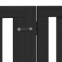 Folding dog gate 12 panels black poplar wood 960 cm by , Dog kennels and fences - Ref: Foro24-3155684, Price: 266,91 €, Disco...