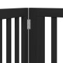 Folding dog gate 12 panels black poplar wood 960 cm by , Dog kennels and fences - Ref: Foro24-3155684, Price: 266,91 €, Disco...