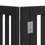 Folding dog gate 12 panels black poplar wood 960 cm by , Dog kennels and fences - Ref: Foro24-3155684, Price: 266,91 €, Disco...