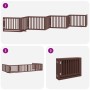 Folding dog gate 8 panels poplar wood brown 640 cm by , Dog kennels and fences - Ref: Foro24-3155690, Price: 178,81 €, Discou...