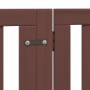 Puerta de perros plegable 8 paneles madera álamo marrón 640 cm de , Casetas y cercados para perros - Ref: Foro24-3155690, Pre...