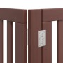 Folding dog gate 8 panels poplar wood brown 640 cm by , Dog kennels and fences - Ref: Foro24-3155690, Price: 178,81 €, Discou...