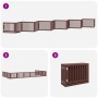 Folding dog gate 12 panels poplar wood brown 960 cm by , Dog kennels and fences - Ref: Foro24-3155692, Price: 261,32 €, Disco...