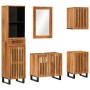 Set of 5-piece solid acacia wood bathroom furniture. by , Bathroom furniture - Ref: Foro24-3217095, Price: 469,07 €, Discount: %