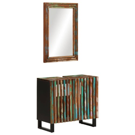 Set of 2-piece solid acacia wood bathroom furniture. by , Bathroom furniture - Ref: Foro24-3217104, Price: 149,34 €, Discount: %