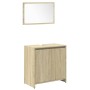 4-piece bathroom furniture set in Sonoma oak plywood by , Bathroom furniture - Ref: Foro24-3324969, Price: 182,49 €, Discount: %