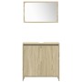 4-piece bathroom furniture set in Sonoma oak plywood by , Bathroom furniture - Ref: Foro24-3324969, Price: 182,49 €, Discount: %