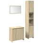 Set de muebles de baño 3 pzas madera contrachapada roble Sonoma de , Muebles de baño - Ref: Foro24-3324974, Precio: 132,66 €,...