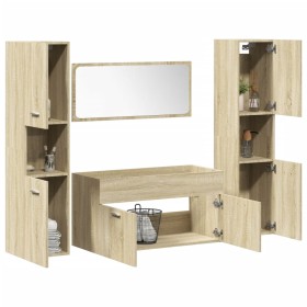 4-piece bathroom furniture set in Sonoma oak