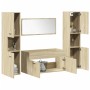 4-piece bathroom furniture set in Sonoma oak plywood by , Bathroom furniture - Ref: Foro24-3325000, Price: 190,67 €, Discount: %