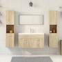 4-piece bathroom furniture set in Sonoma oak plywood by , Bathroom furniture - Ref: Foro24-3325000, Price: 190,67 €, Discount: %