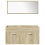 4-piece bathroom furniture set in Sonoma oak plywood by , Bathroom furniture - Ref: Foro24-3325000, Price: 190,67 €, Discount: %