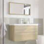 3-piece bathroom furniture set made of Sonoma oak plywood. by , Bathroom furniture - Ref: Foro24-3325037, Price: 259,47 €, Di...