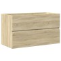 Set de muebles de baño 3 pzas madera contrachapada roble Sonoma de , Muebles de baño - Ref: Foro24-3325037, Precio: 259,47 €,...