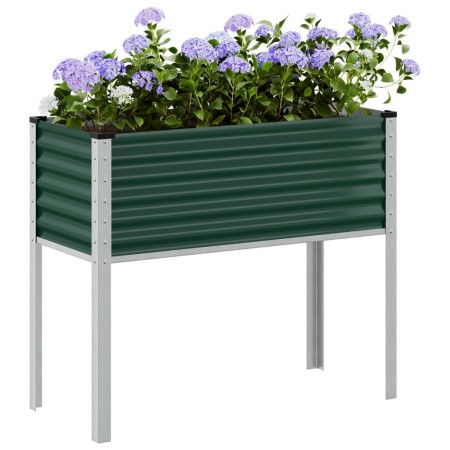 Jardinera de acero verde 100x41x90 cm de , Maceteros y jardineras - Ref: Foro24-4008969, Precio: 67,95 €, Descuento: %