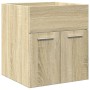 Set de muebles de baño 3 pzas madera contrachapada roble Sonoma de , Muebles de baño - Ref: Foro24-3324995, Precio: 87,16 €, ...