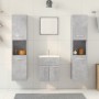 4-piece bathroom furniture set made of gray concrete plywood. by , Bathroom furniture - Ref: Foro24-3324873, Price: 149,85 €,...