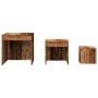 Stackable tables, set of 3, aged engineered wood by , Side tables - Ref: Foro24-856686, Price: 70,97 €, Discount: %