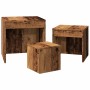 Mesas apilables 3 uds madera de ingeniería envejecida de , Mesas auxiliares - Ref: Foro24-856686, Precio: 70,97 €, Descuento: %