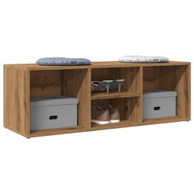 Banco zapatero madera ingeniería roble artisan 105x35x35 cm de , Zapateros y organizadores de calzado - Ref: Foro24-856411, P...