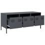 TV stand made of cold-rolled anthracite steel, 101.5x39x43.5 cm by , TV Furniture - Ref: Foro24-851228, Price: 186,18 €, Disc...