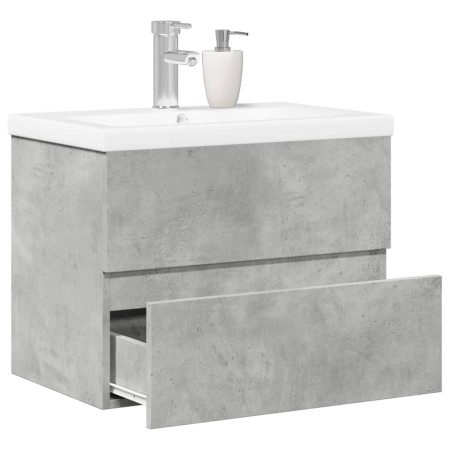 Set muebles de baño 2 piezas madera contrachapada gris hormigón de , Muebles de baño - Ref: Foro24-3324908, Precio: 161,17 €,...